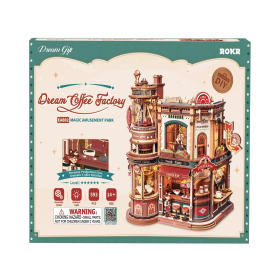  ROKR Dream Coffee Factory – Mechanical Music Box 3D Wooden Puzzle 