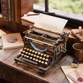  ROKR Mechanical Typewriter LK703B - 3D Wooden Model Kit (Classic Version) 