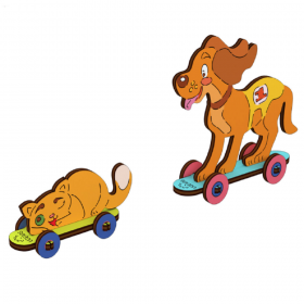  Coloring Kitty and Puppy 