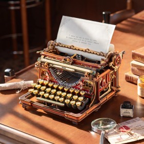  ROKR Mechanical Typewriter LK703B - 3D Wooden Model Kit (Classic Version) 
