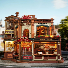  ROKR Dream Coffee Factory – Mechanical Music Box 3D Wooden Puzzle 